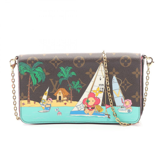 Louis Vuitton Shoulder Bag Pochette Felicity Canvas Leather