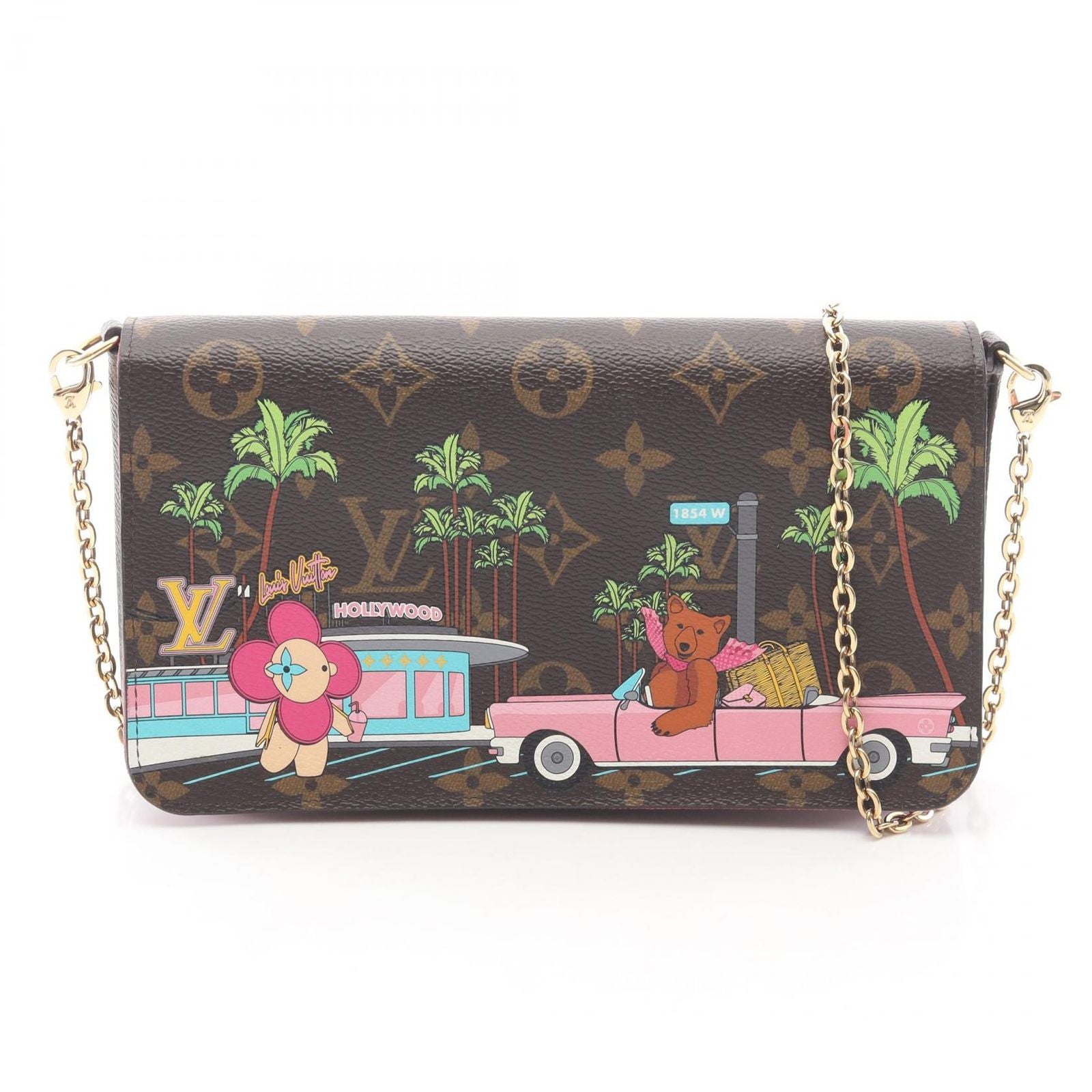 Louis Vuitton Shoulder Bag Pochette Felicity Canvas Leather