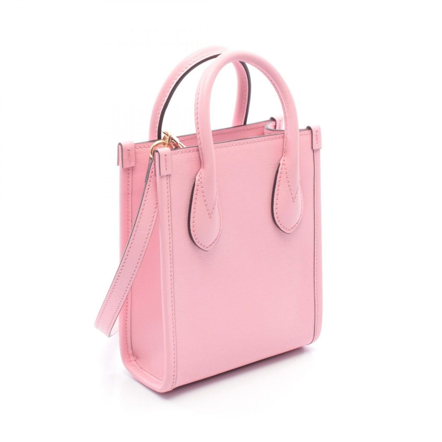Gucci Handbag Bananya Mini Tote Pink Yellow Leather 2-Way — view 2