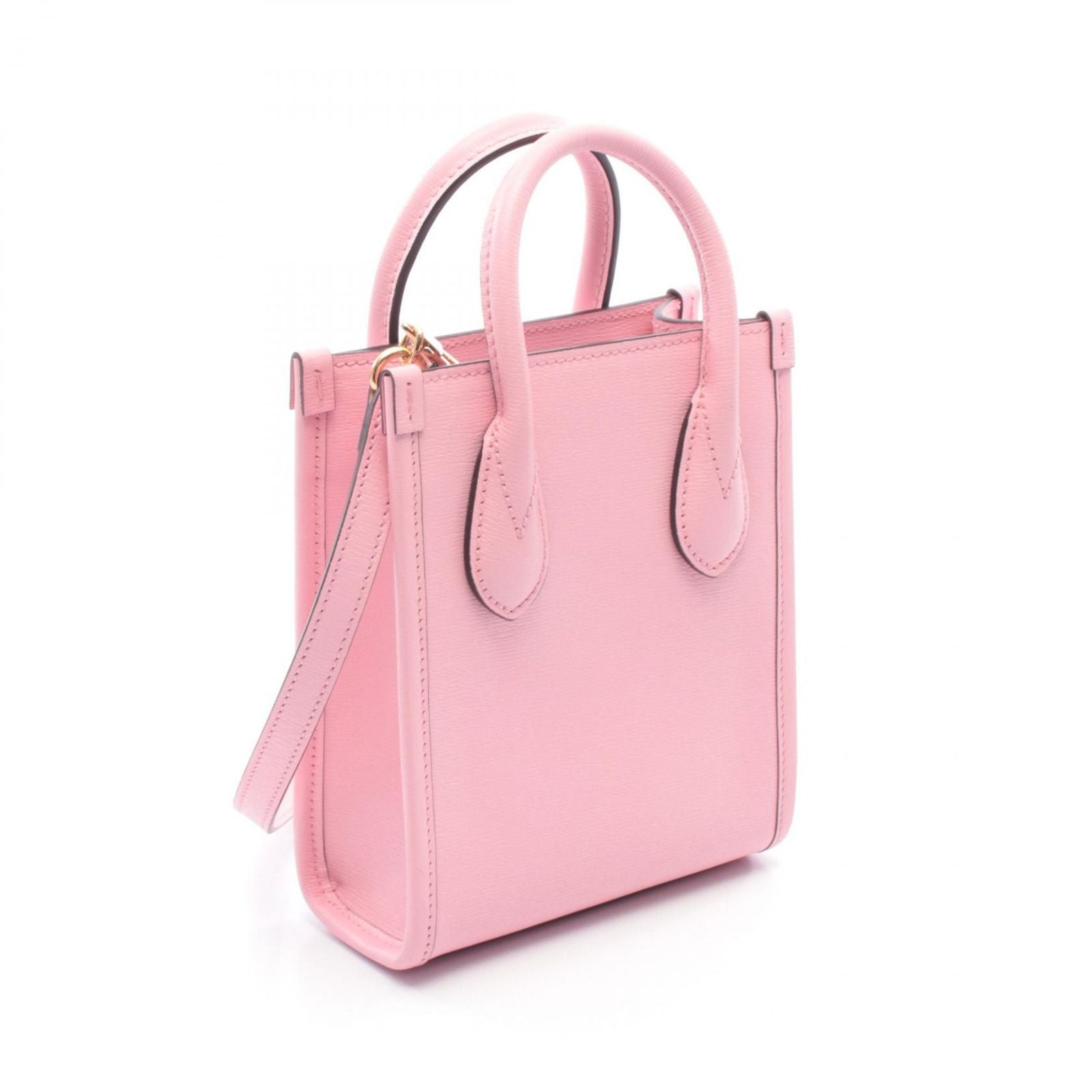 Gucci Handbag Bananya Mini Tote Pink Yellow Leather 2-Way — view 2