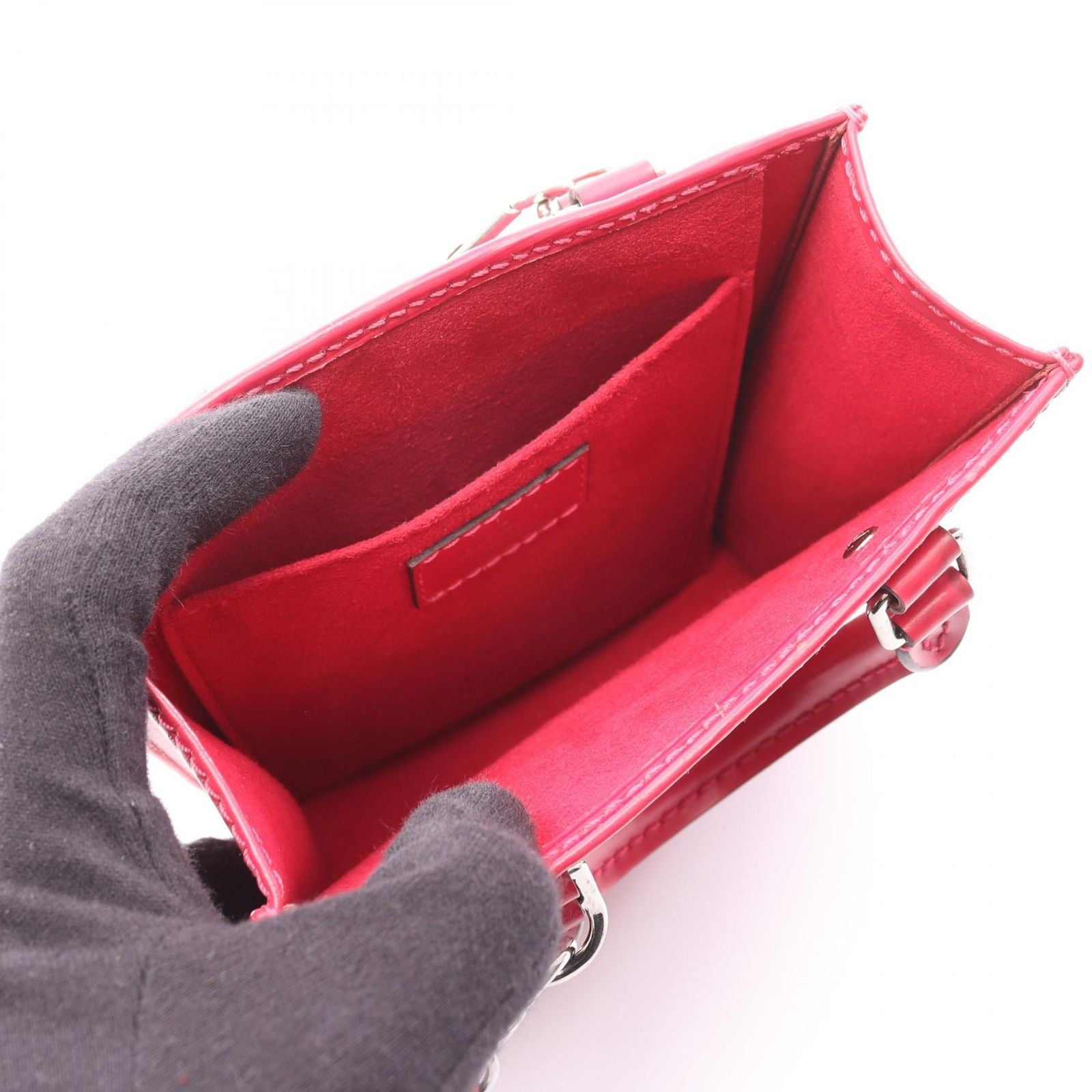 Louis Vuitton Handbag Petite Sac Plat Rose Pondicherry Leather — view 3