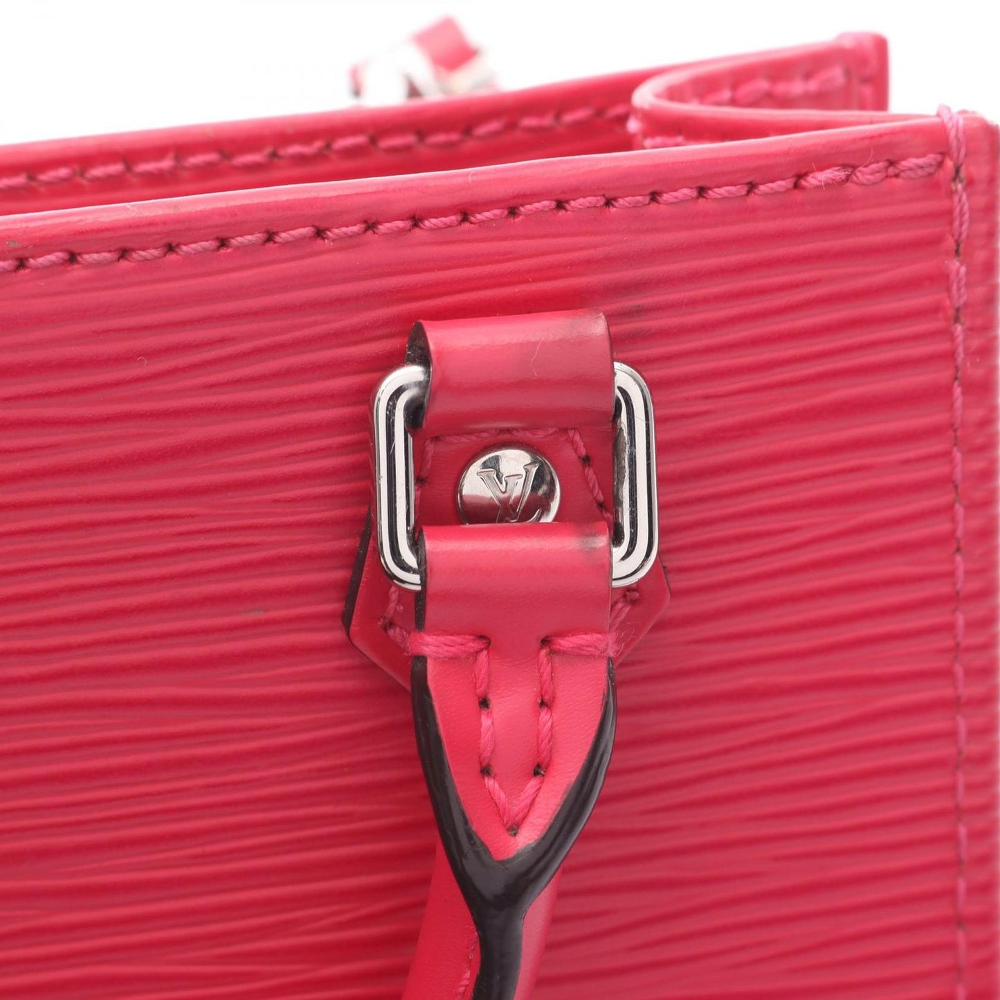 Louis Vuitton Handbag Petite Sac Plat Rose Pondicherry Leather — view 8