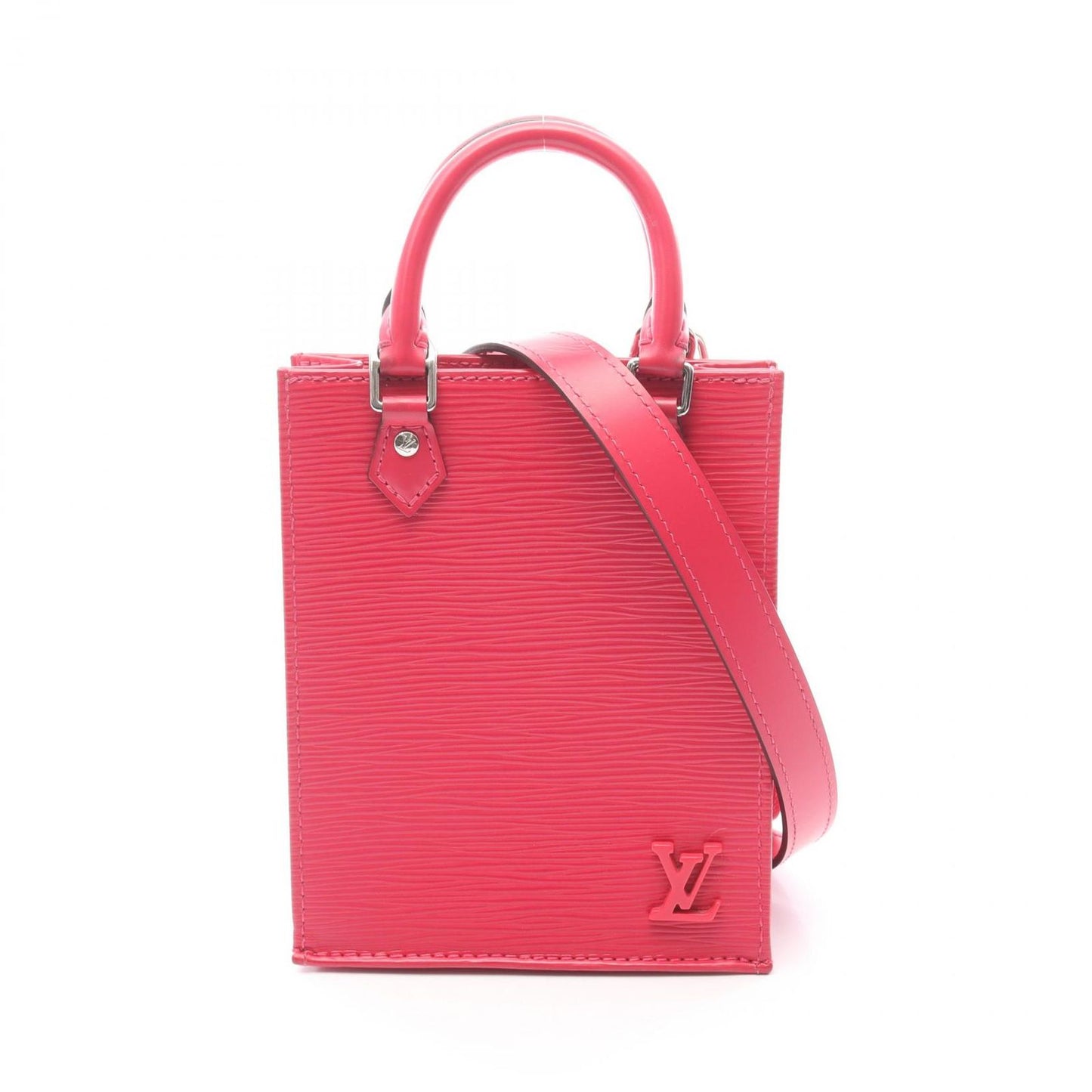 Louis Vuitton Handbag Petite Sac Plat Rose Pondicherry Leather