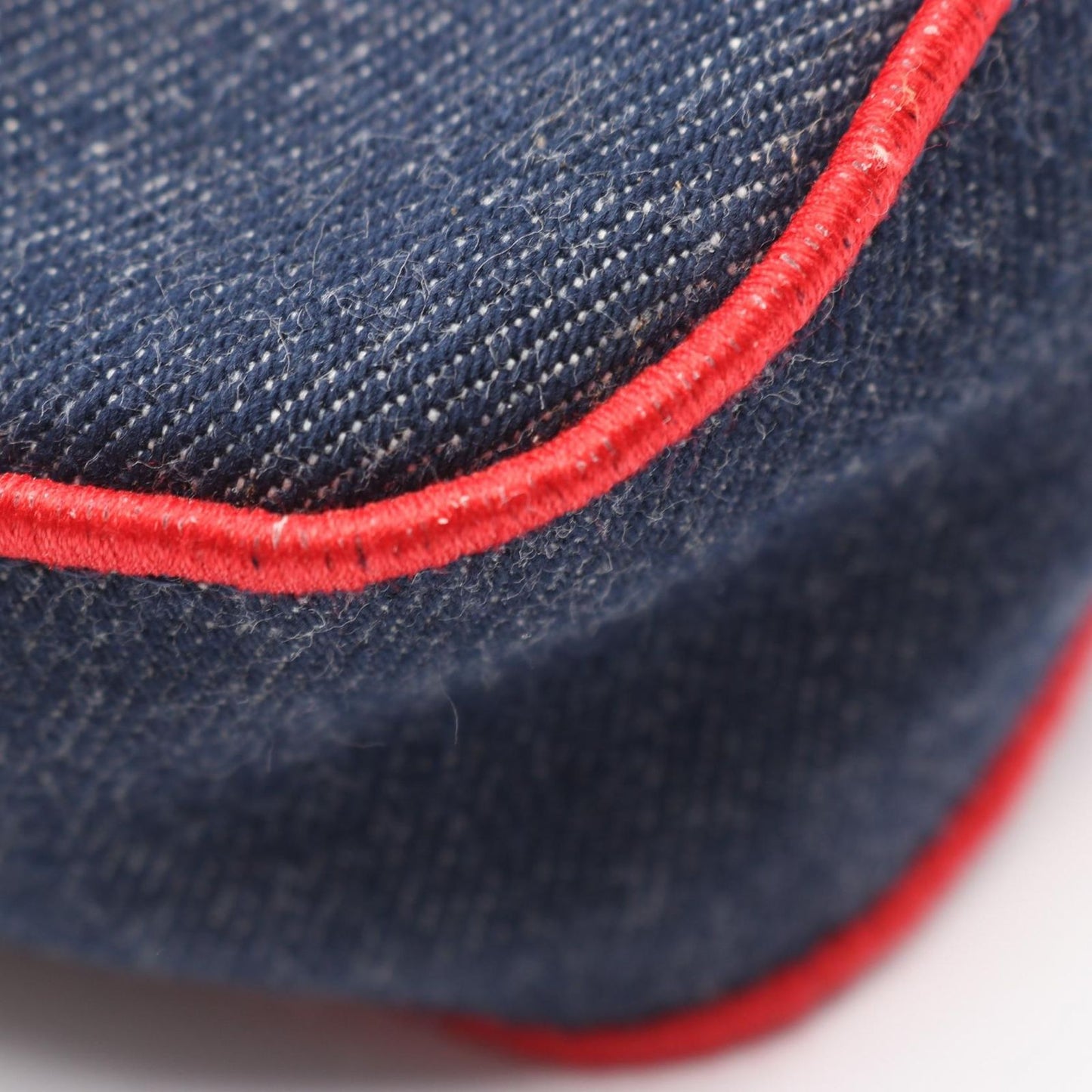 Fendi Mamma Bucket Roma Indigo Blue Red Denim Baguette Bag Large — view 5
