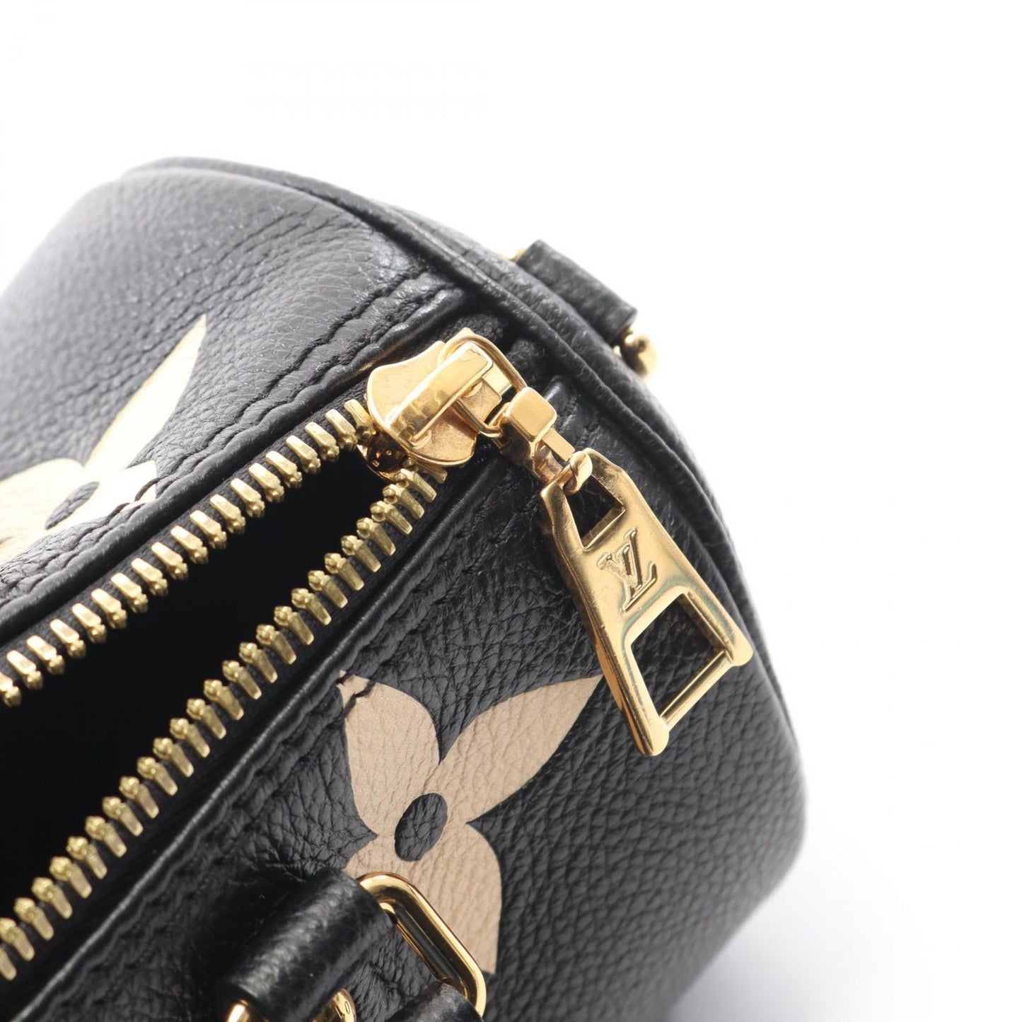 Louis Vuitton Handbag Papillon BB Bicolor Black Beige Leather — view 5