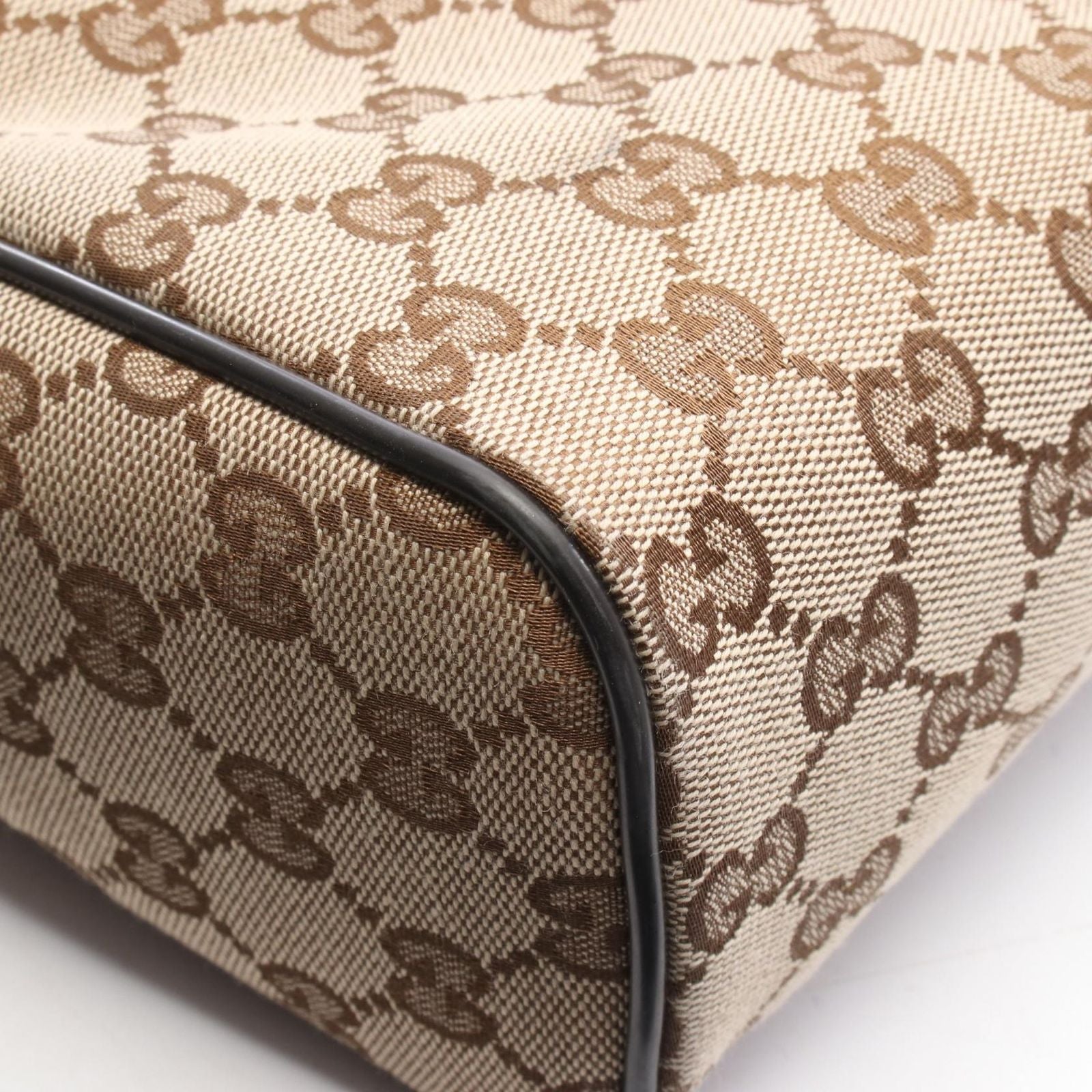 Gucci Shoulder Bag GG Canvas Beige Dark Brown — view 6