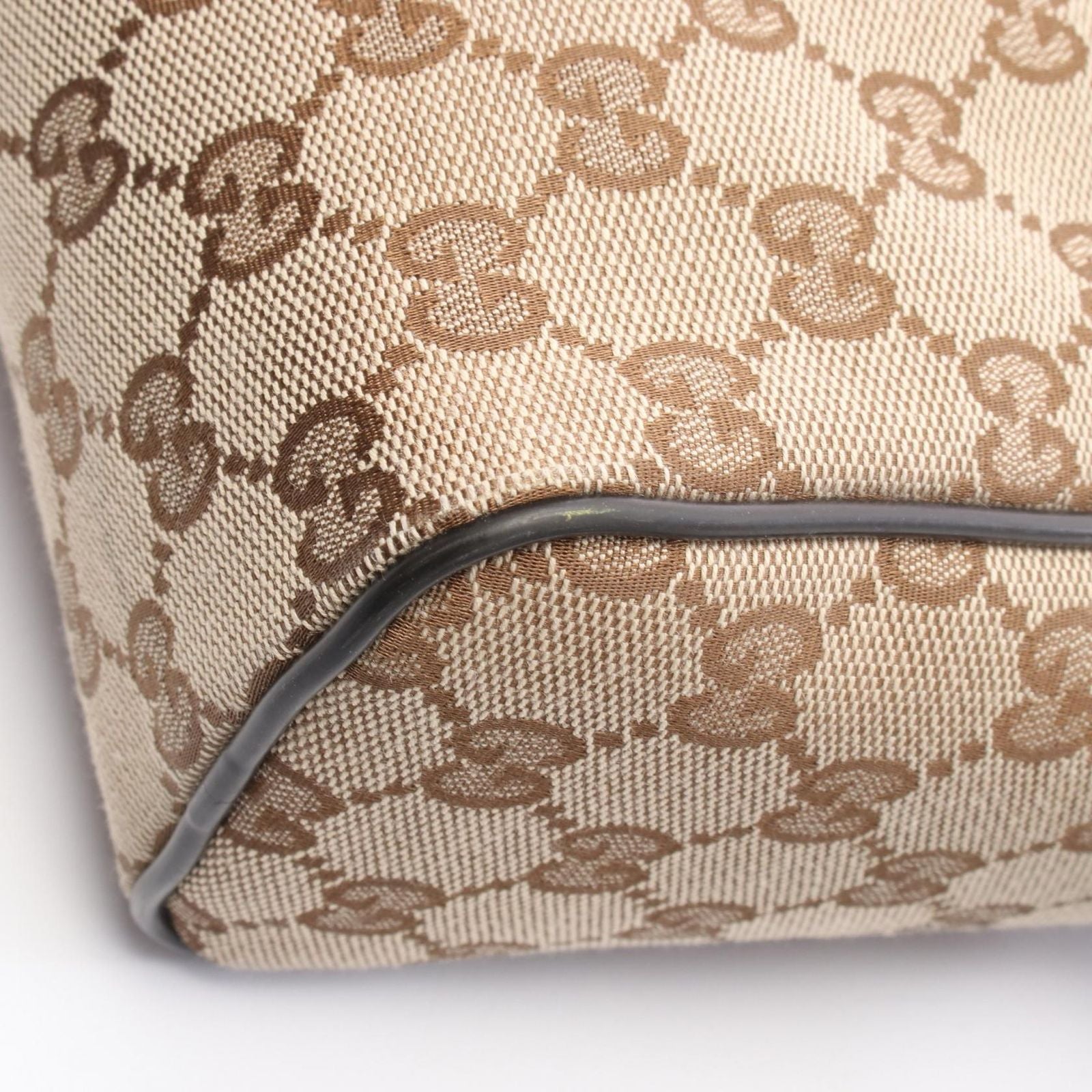 Gucci Shoulder Bag GG Canvas Beige Dark Brown — view 7