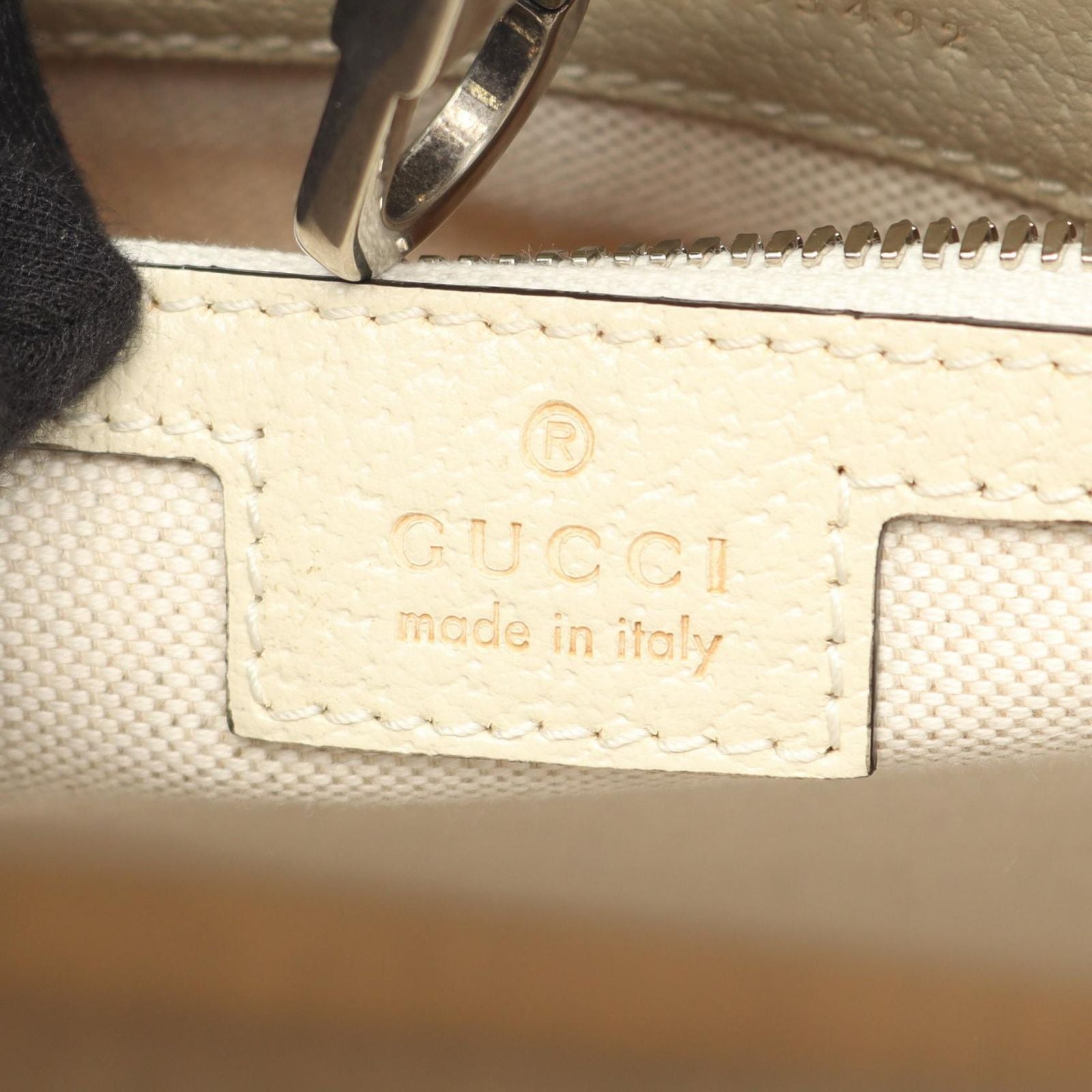Gucci Tote Interlocking Small Off White Brown Canvas Leather 2-Way Handbag — view 4