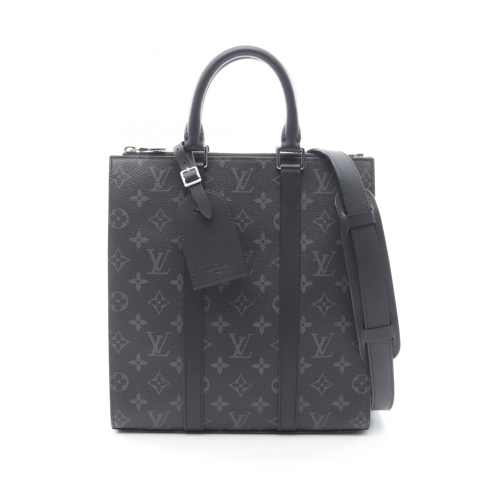 Louis Vuitton Handbag Sac Plat Cross Canvas Leather