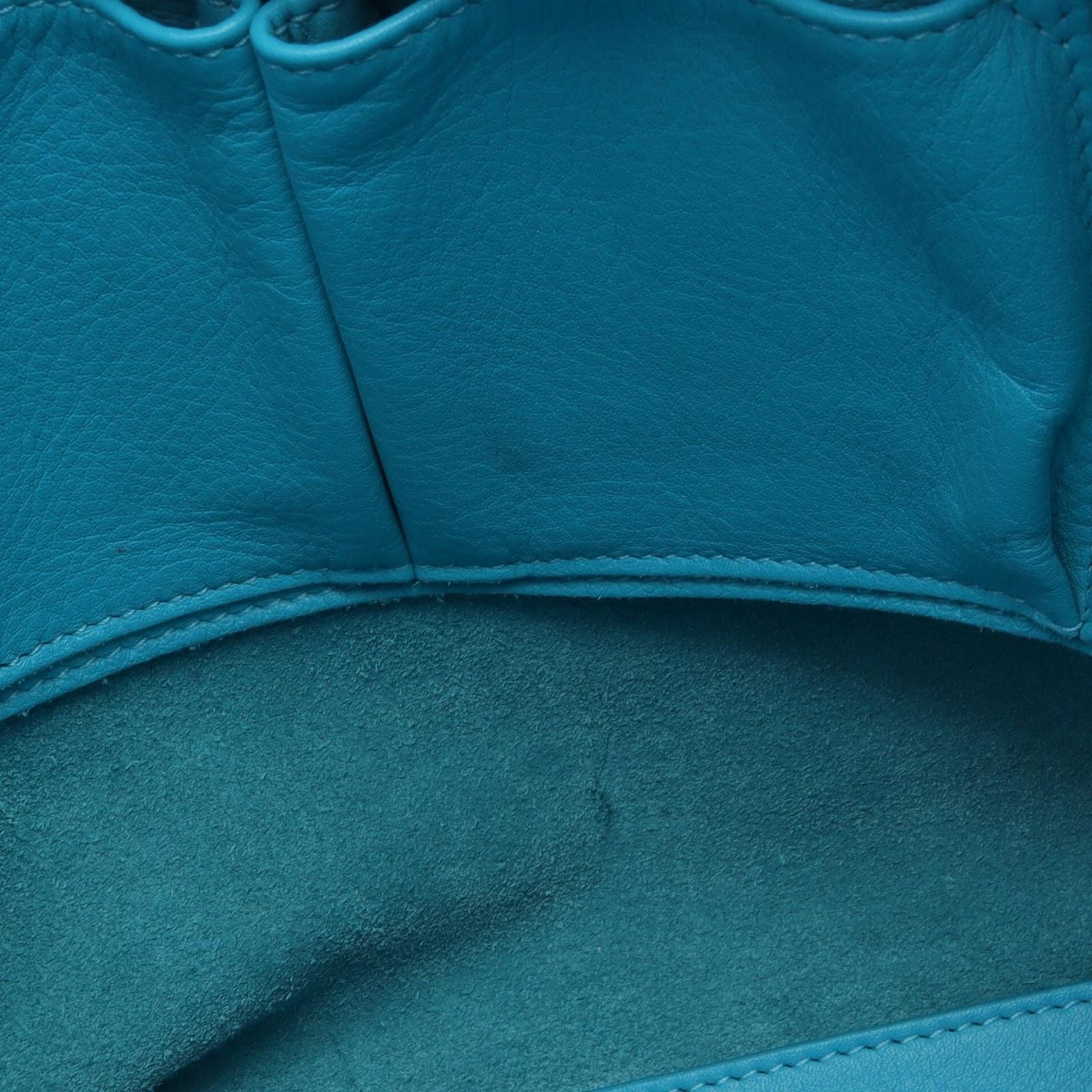 Balenciaga Tote Paper Turquoise Blue Leather — view 8
