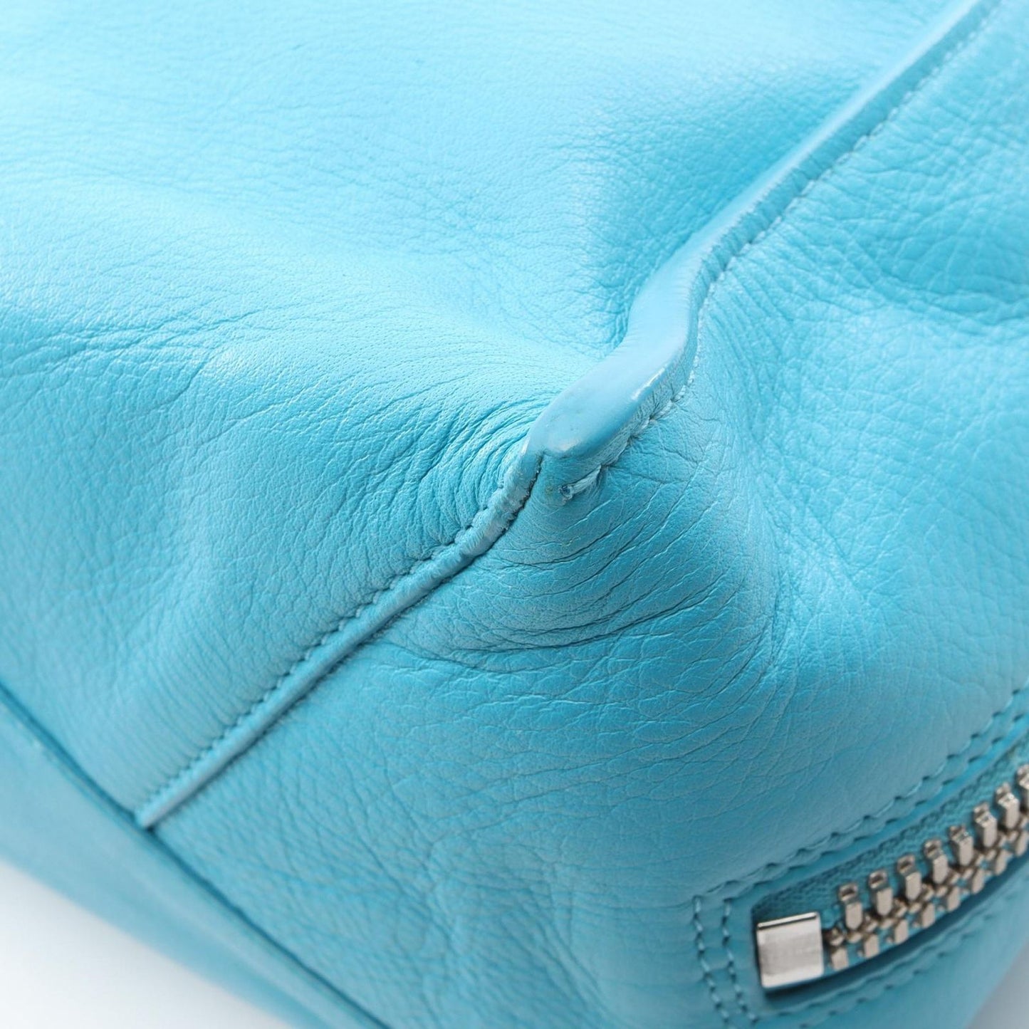 Balenciaga Tote Paper Turquoise Blue Leather — view 5