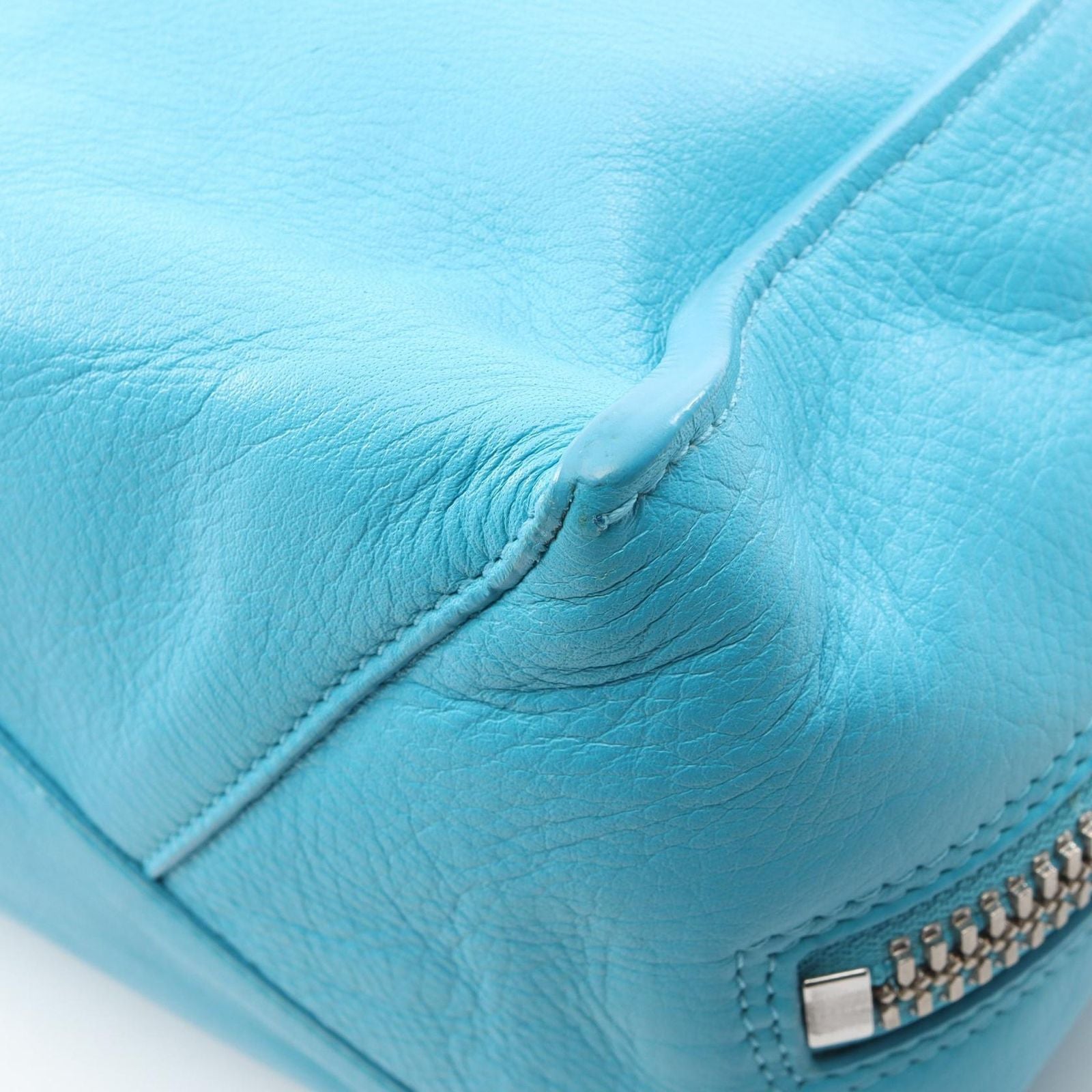 Balenciaga Tote Paper Turquoise Blue Leather — view 5