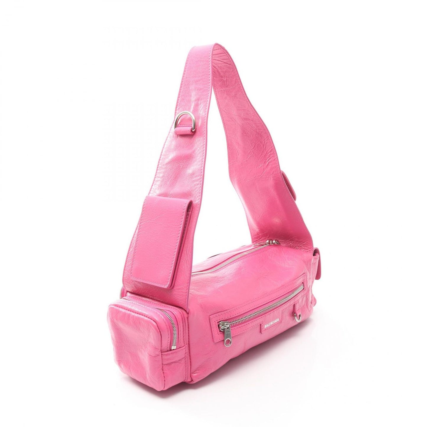 Balenciaga Shoulder Bag Superbusy Pink Leather Small — view 2