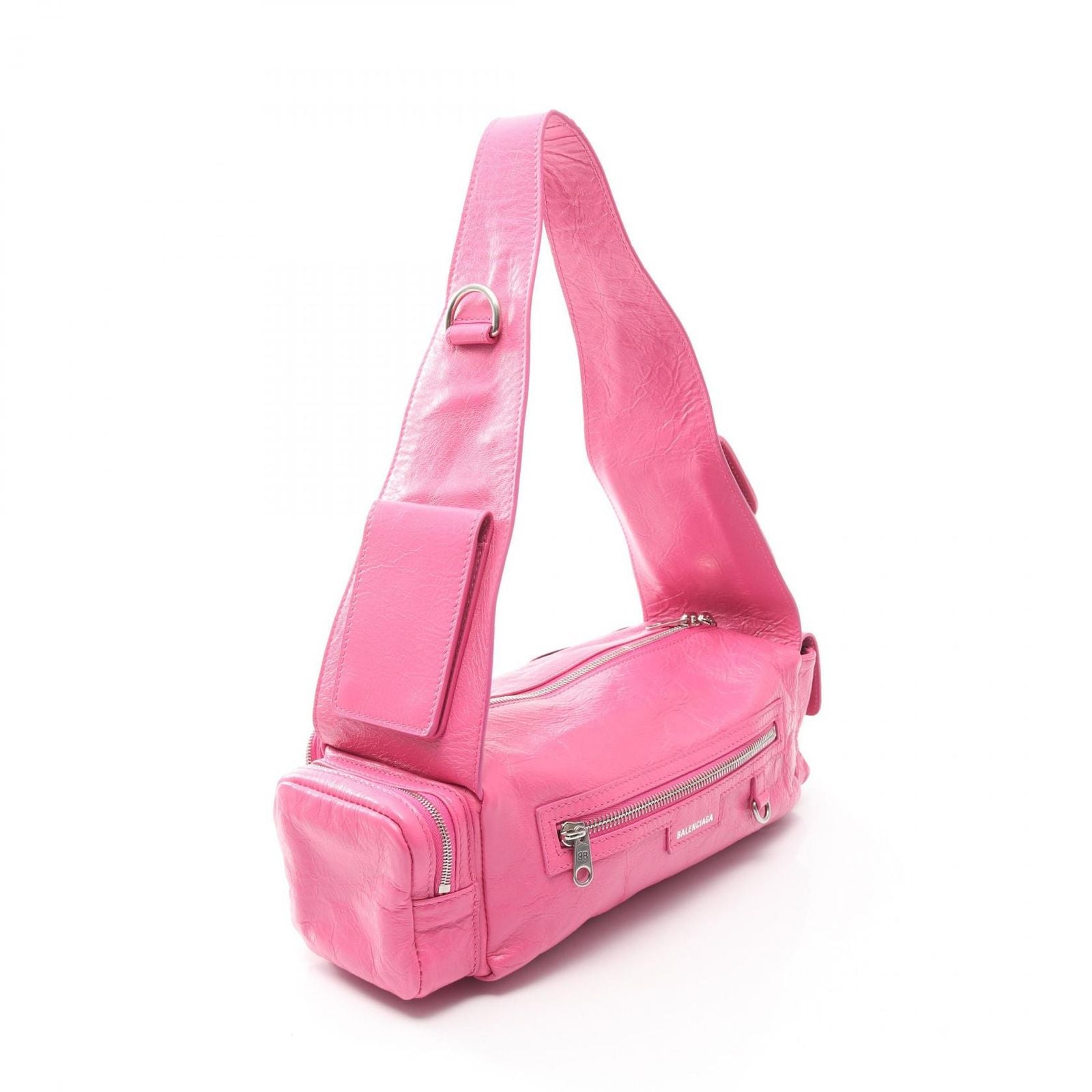 Balenciaga Shoulder Bag Superbusy Pink Leather Small — view 2