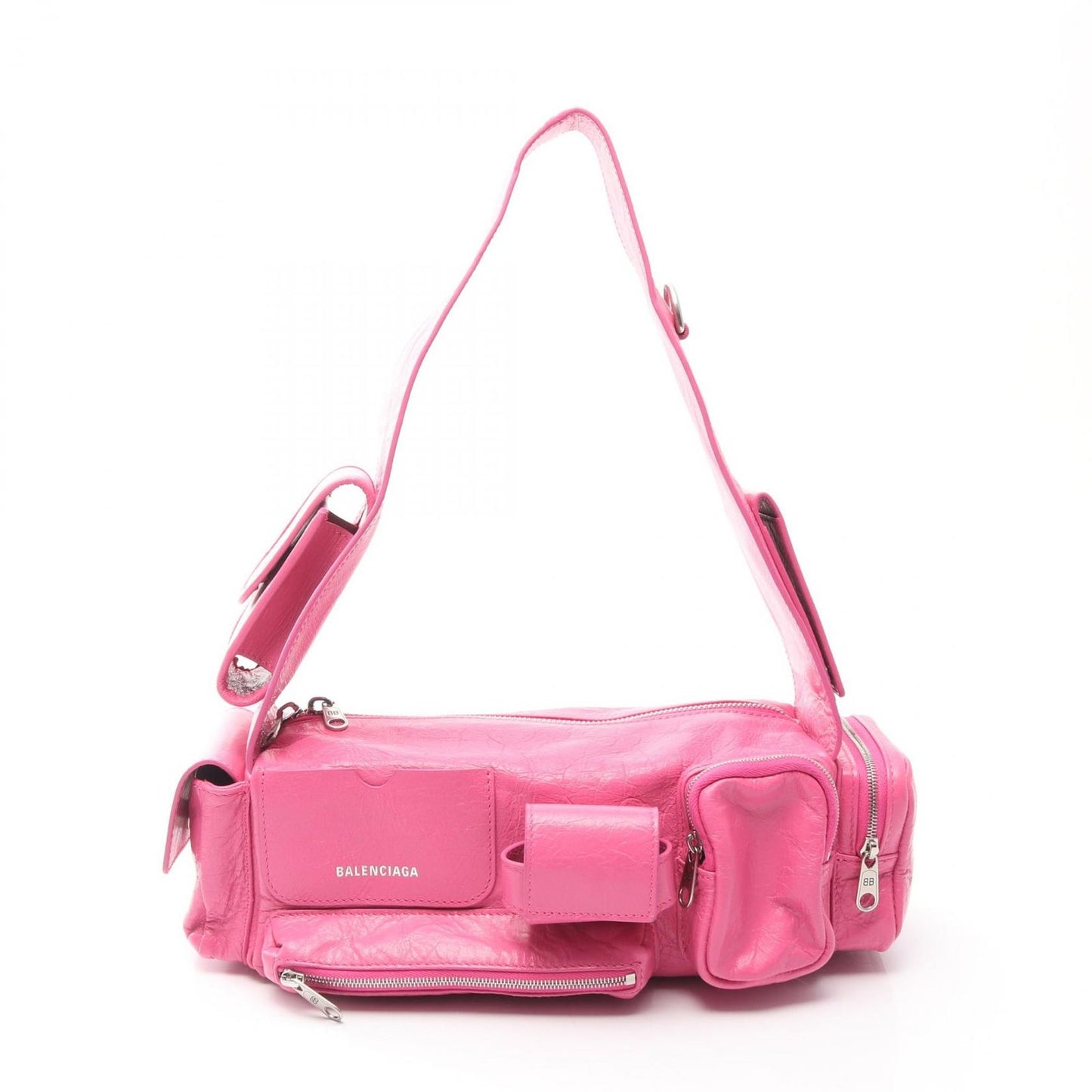Balenciaga Shoulder Bag Superbusy Pink Leather Small