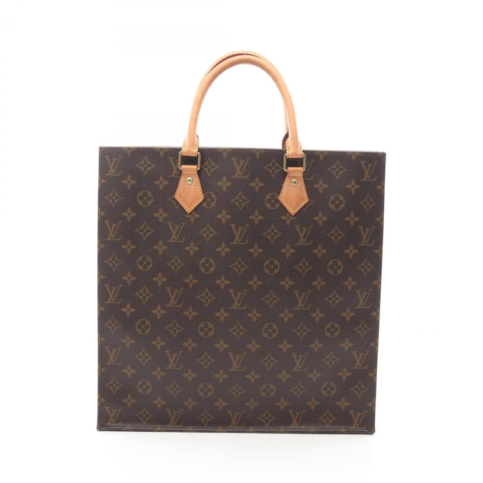 Louis Vuitton Tote Sac Plat Canvas Leather Sac Pla