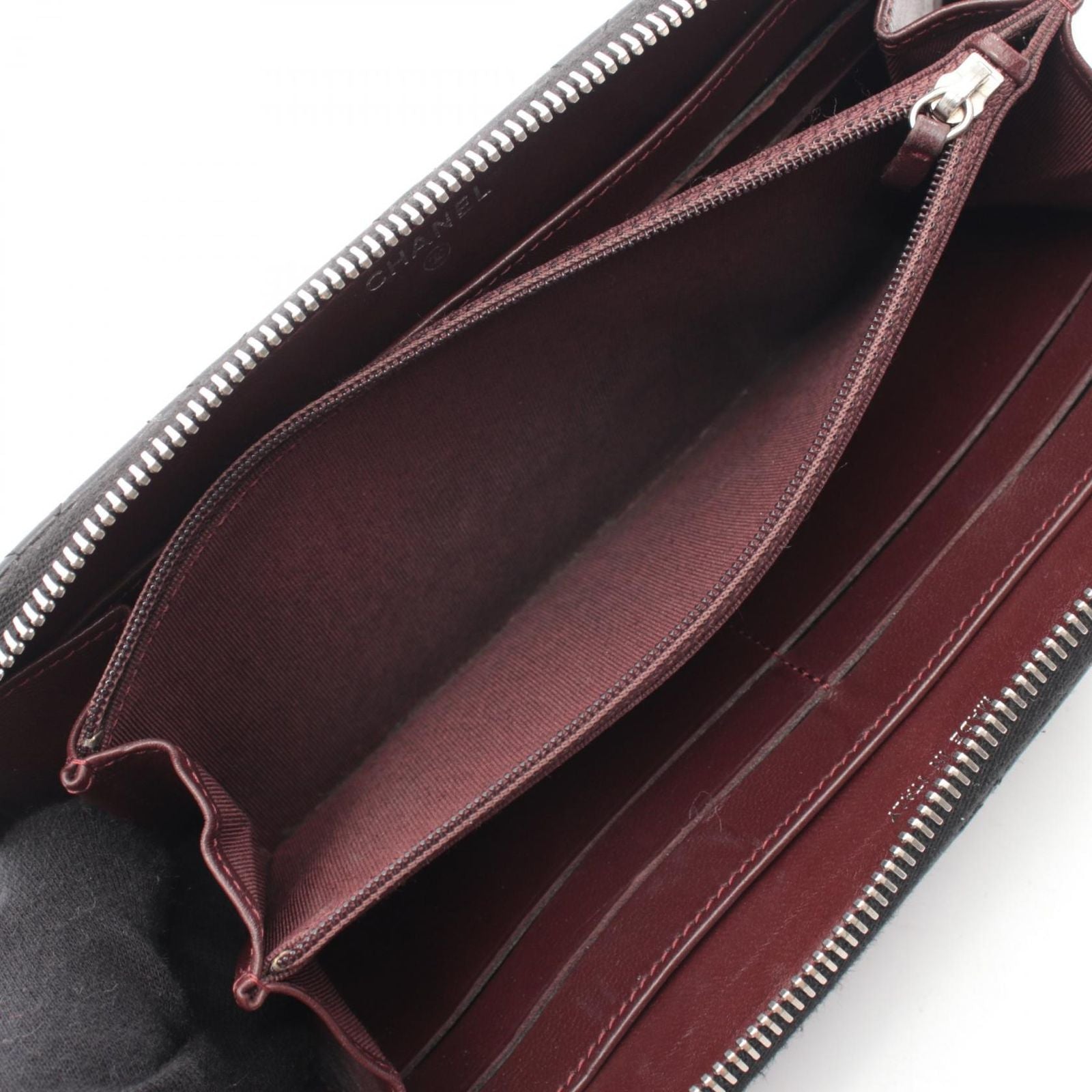 Chanel Round Wallet Quilted Black Lambskin — view 6