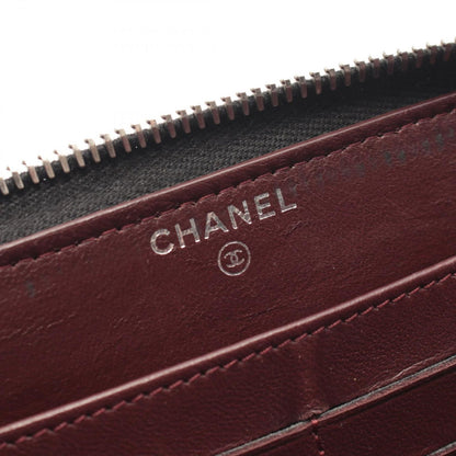 Chanel Round Wallet Quilted Black Lambskin — view 4