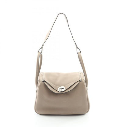 Hermes Shoulder Bag Lindy 26 Tourtier Gray Leather