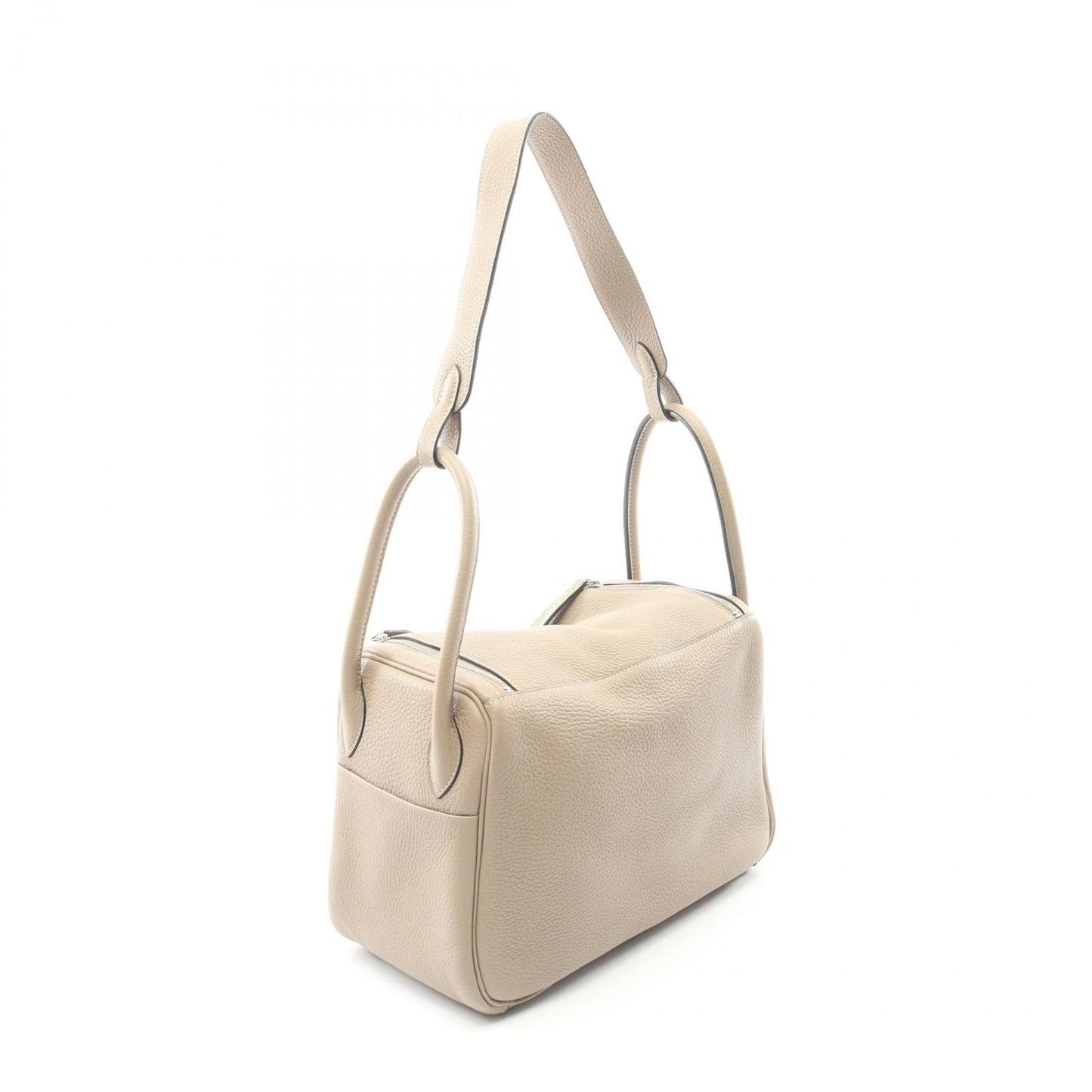 Hermes Shoulder Bag Lindy 26 Tourtier Gray Leather — view 2