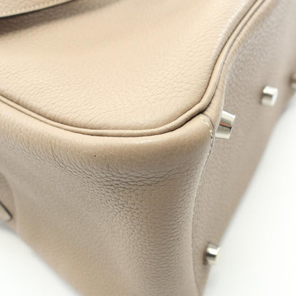 Hermes Shoulder Bag Lindy 26 Tourtier Gray Leather — view 7