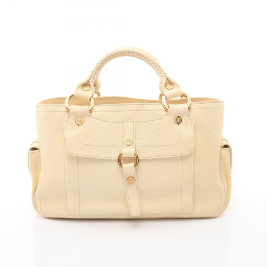 Celine Handbag Boogie Bag Cream Leather