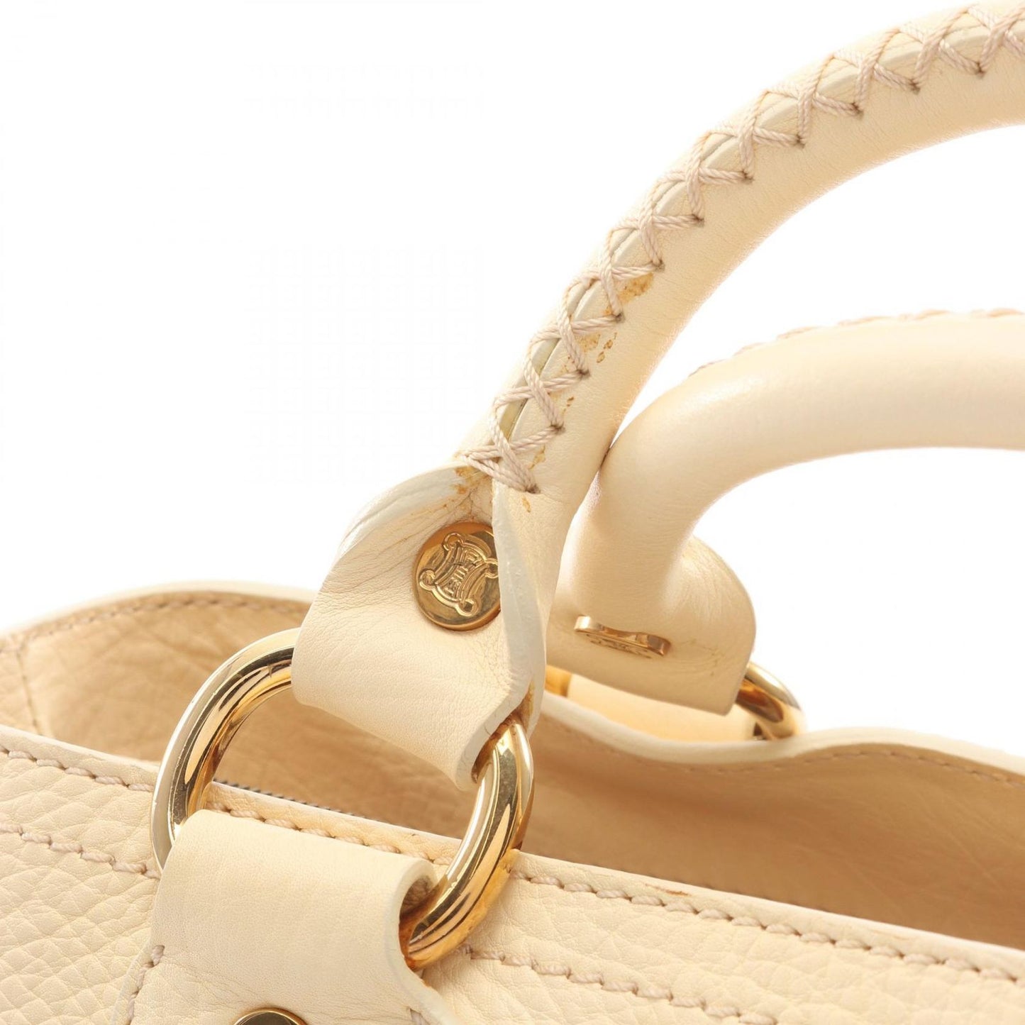 Celine Handbag Boogie Bag Cream Leather — view 7
