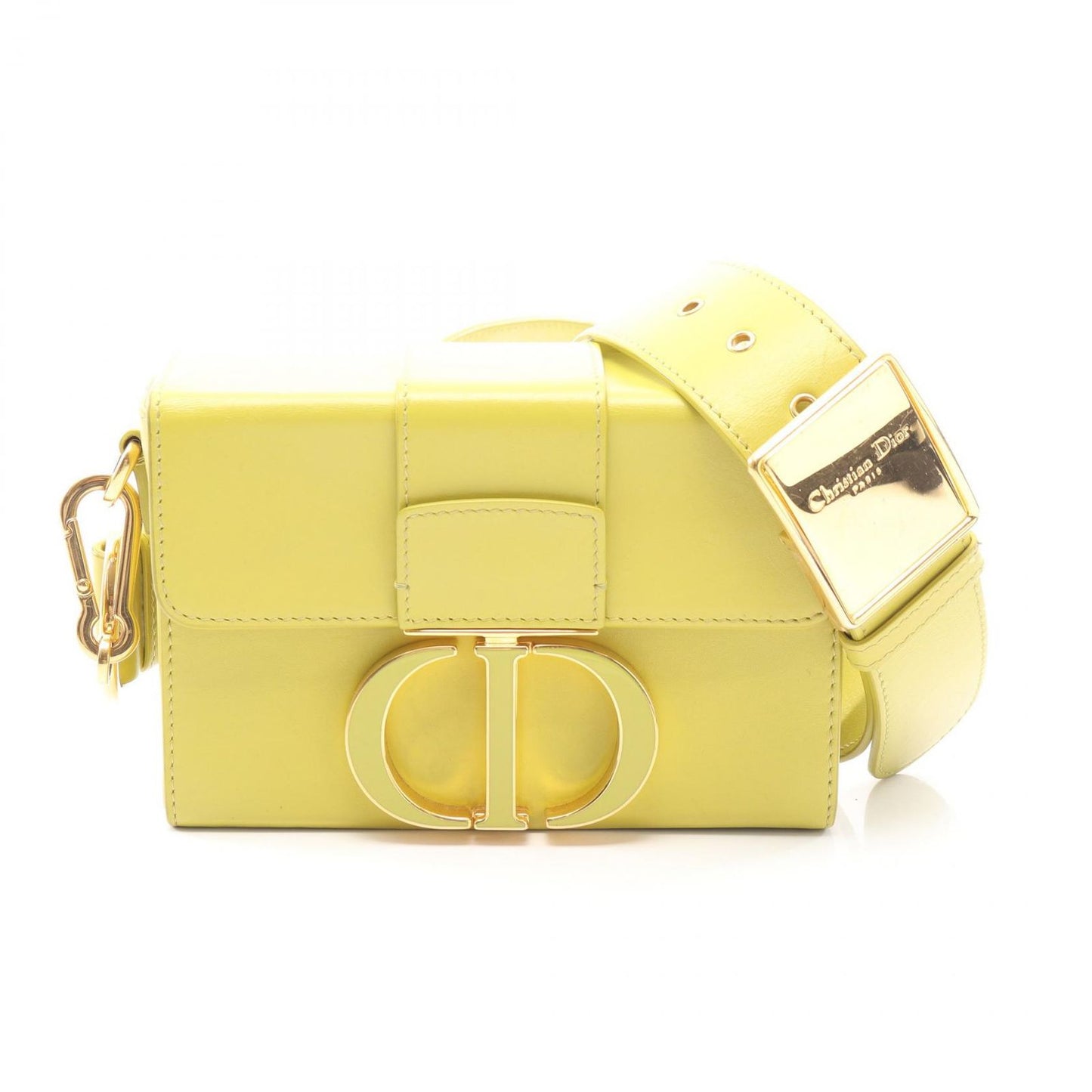 Dior Shoulder Bag 30 Montaigne Yellow Green Leather 30