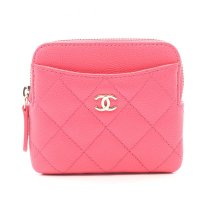 Chanel Coin Case Quilted Shocking Pink Leather