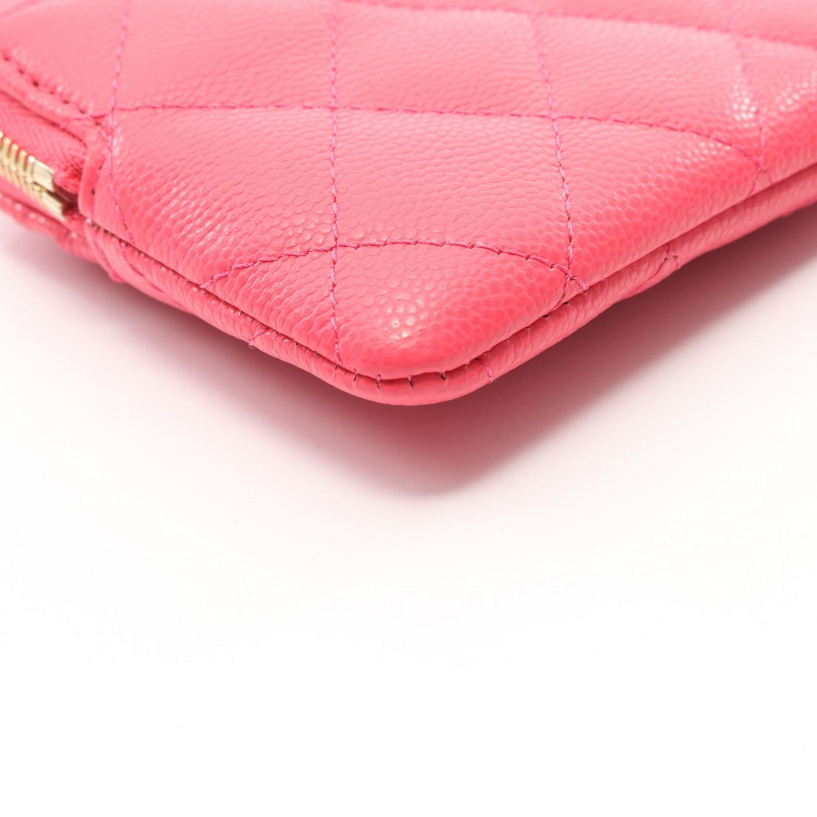 Chanel Coin Case Quilted Shocking Pink Leather — view 7
