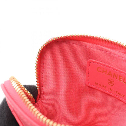 Chanel Coin Case Quilted Shocking Pink Leather — view 6