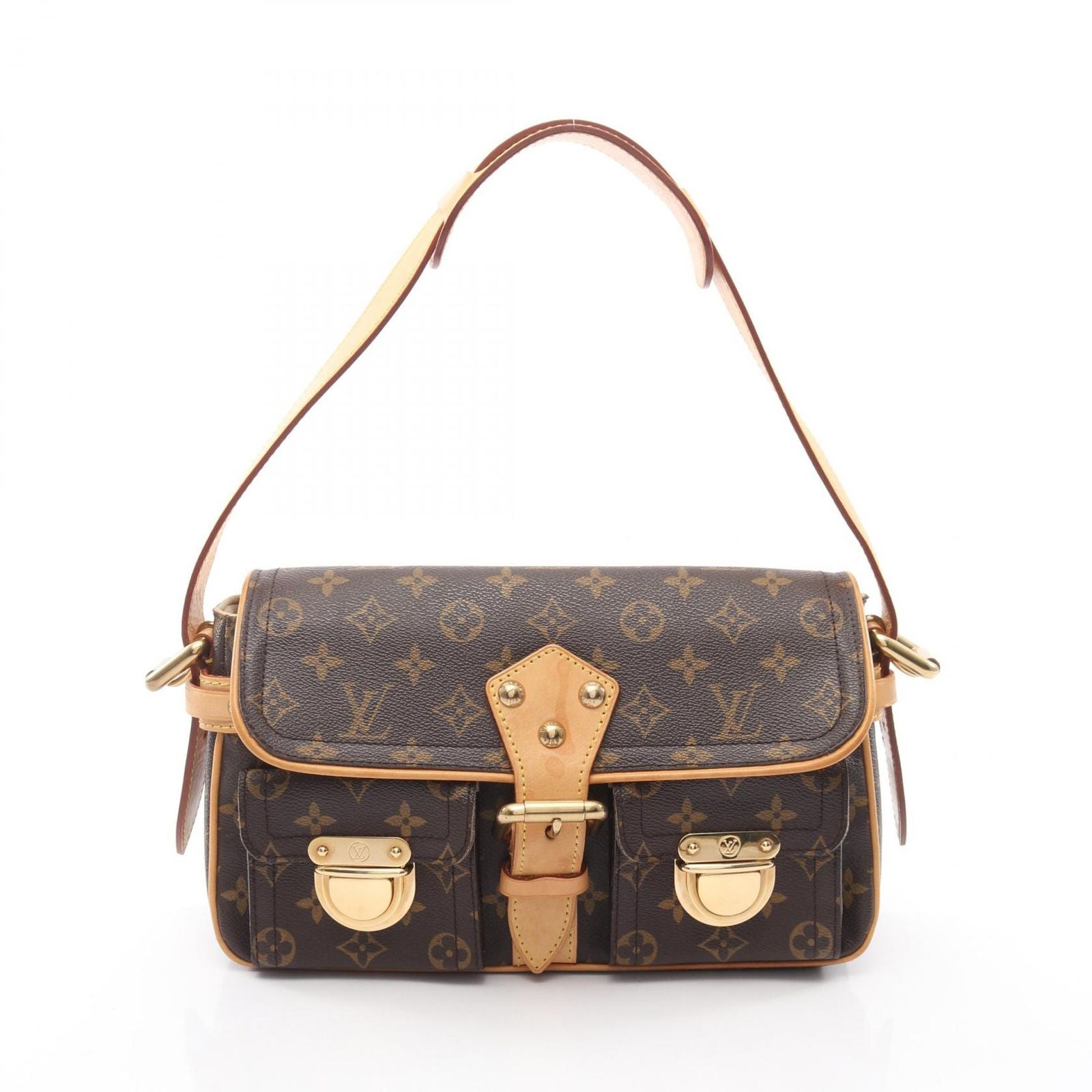 Louis Vuitton Shoulder Bag Hudson PM Canvas Leather