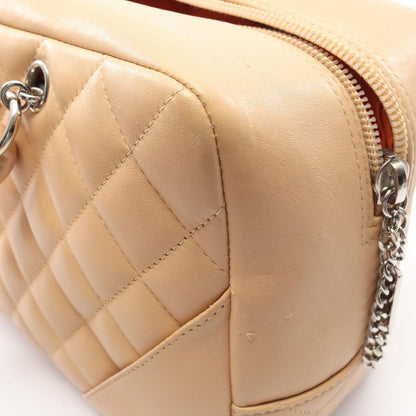Chanel Shoulder Bag Cambon Line Beige Leather Patent — view 8