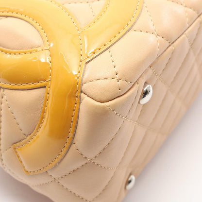 Chanel Shoulder Bag Cambon Line Beige Leather Patent — view 7