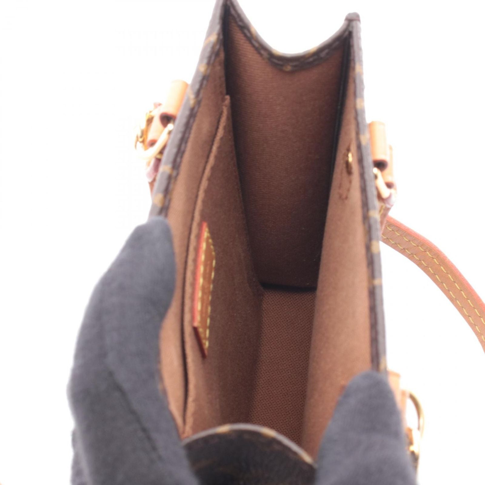 Louis Vuitton Handbag Sac Plat Canvas Leather Petite — view 3