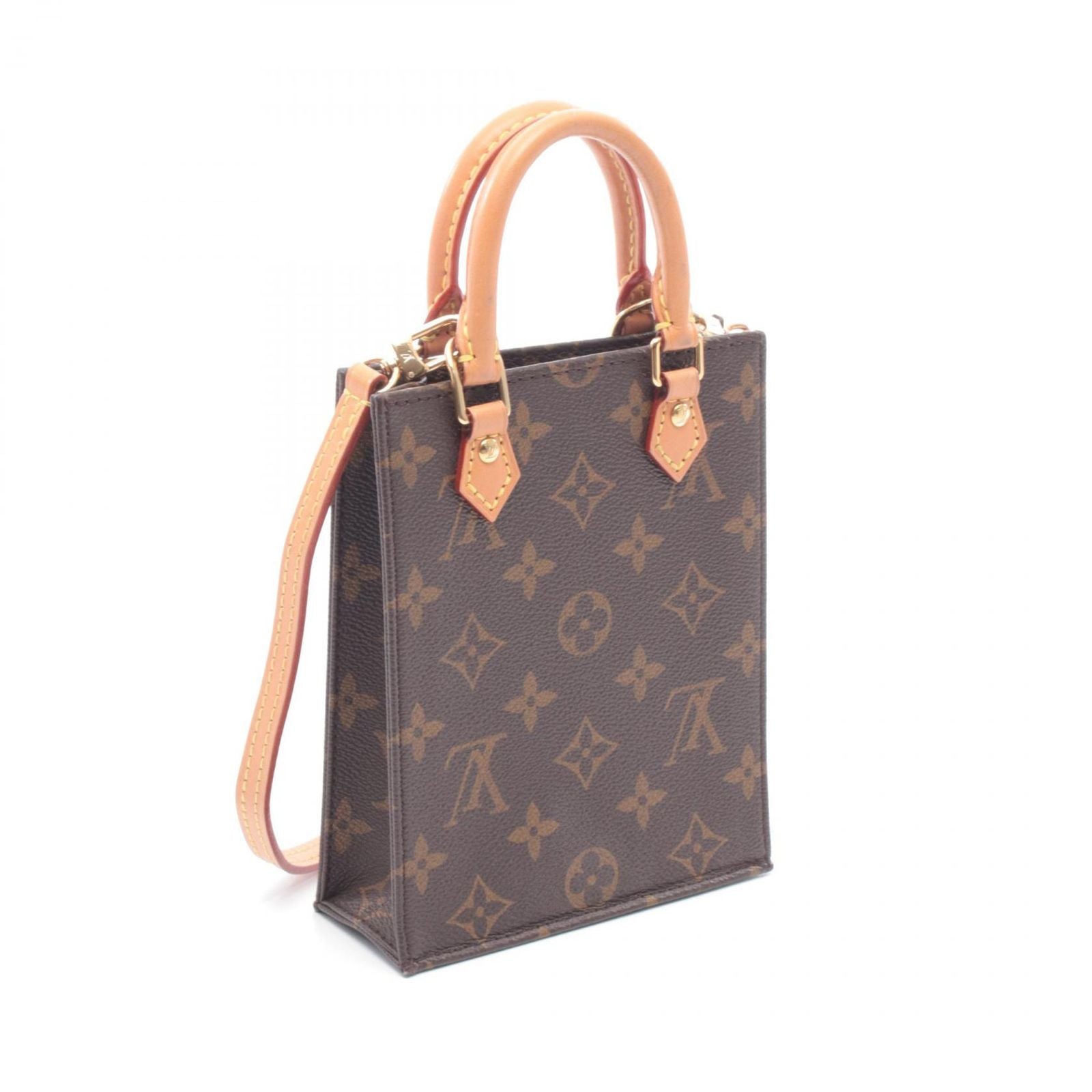 Louis Vuitton Handbag Sac Plat Canvas Leather Petite — view 2