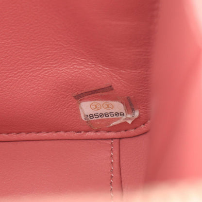 Chanel Shoulder Bag CC Filigree Coral Pink Leather CC Quilted Vanity 2-Way Chain — view 5