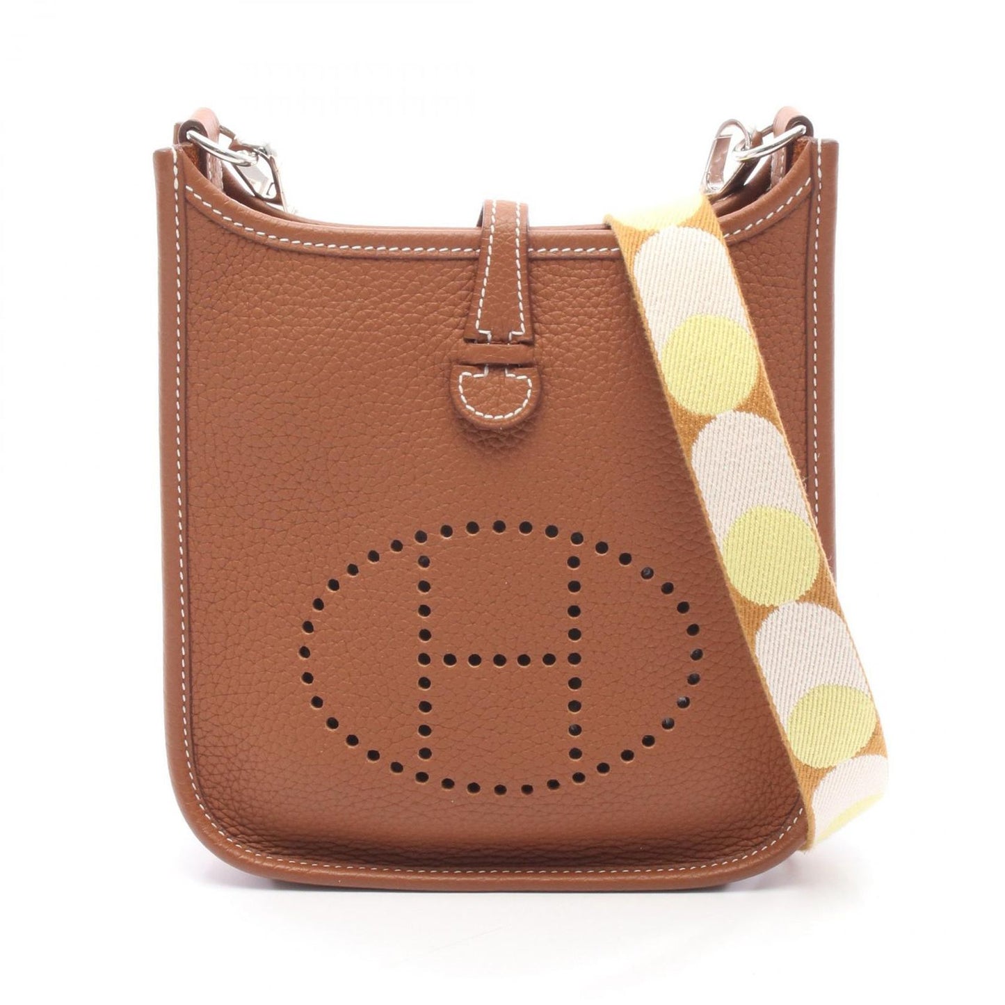 Hermes Shoulder Bag Evelyne TPM Gold Leather Amazon