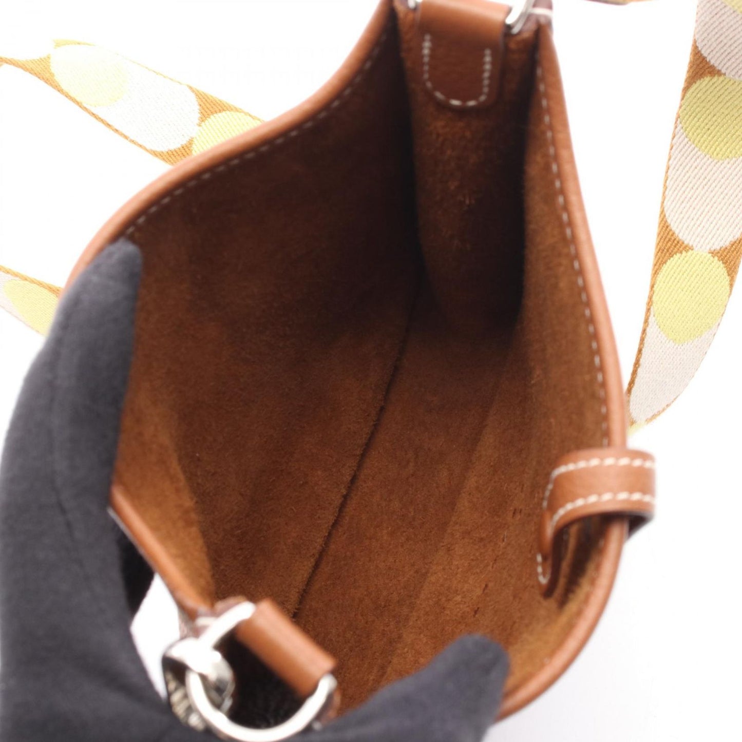 Hermes Shoulder Bag Evelyne TPM Gold Leather Amazon — view 3