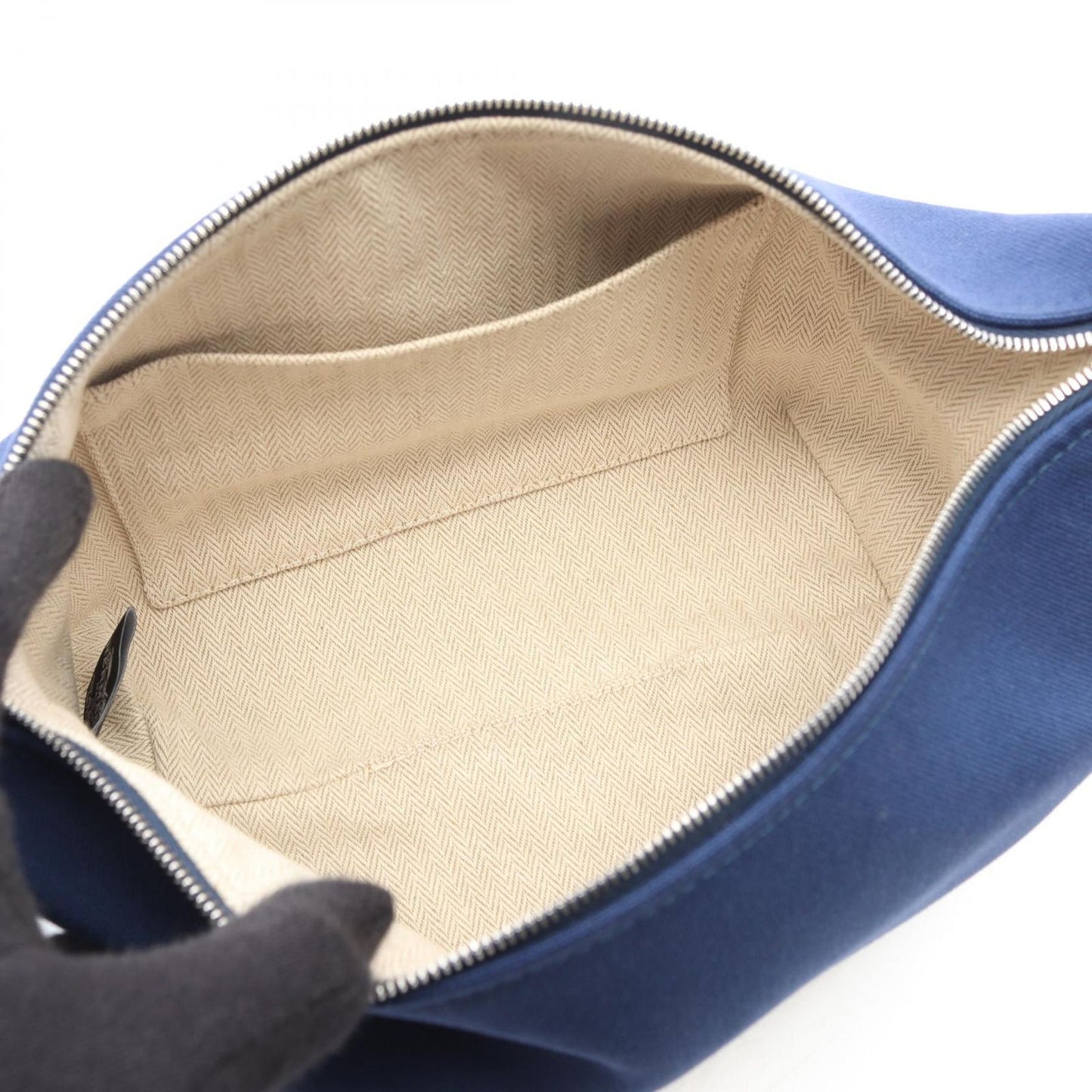 Hermes Handbag Brid-a-brac PM Blue Marine Canvas Bride-a-Brac — view 3