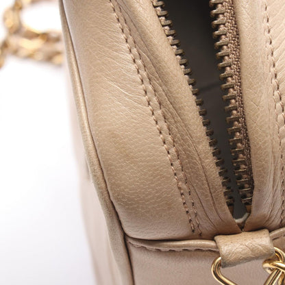 Chanel Shoulder Bag Beige Lambskin CC Logo Fringe Mini Chain — view 8