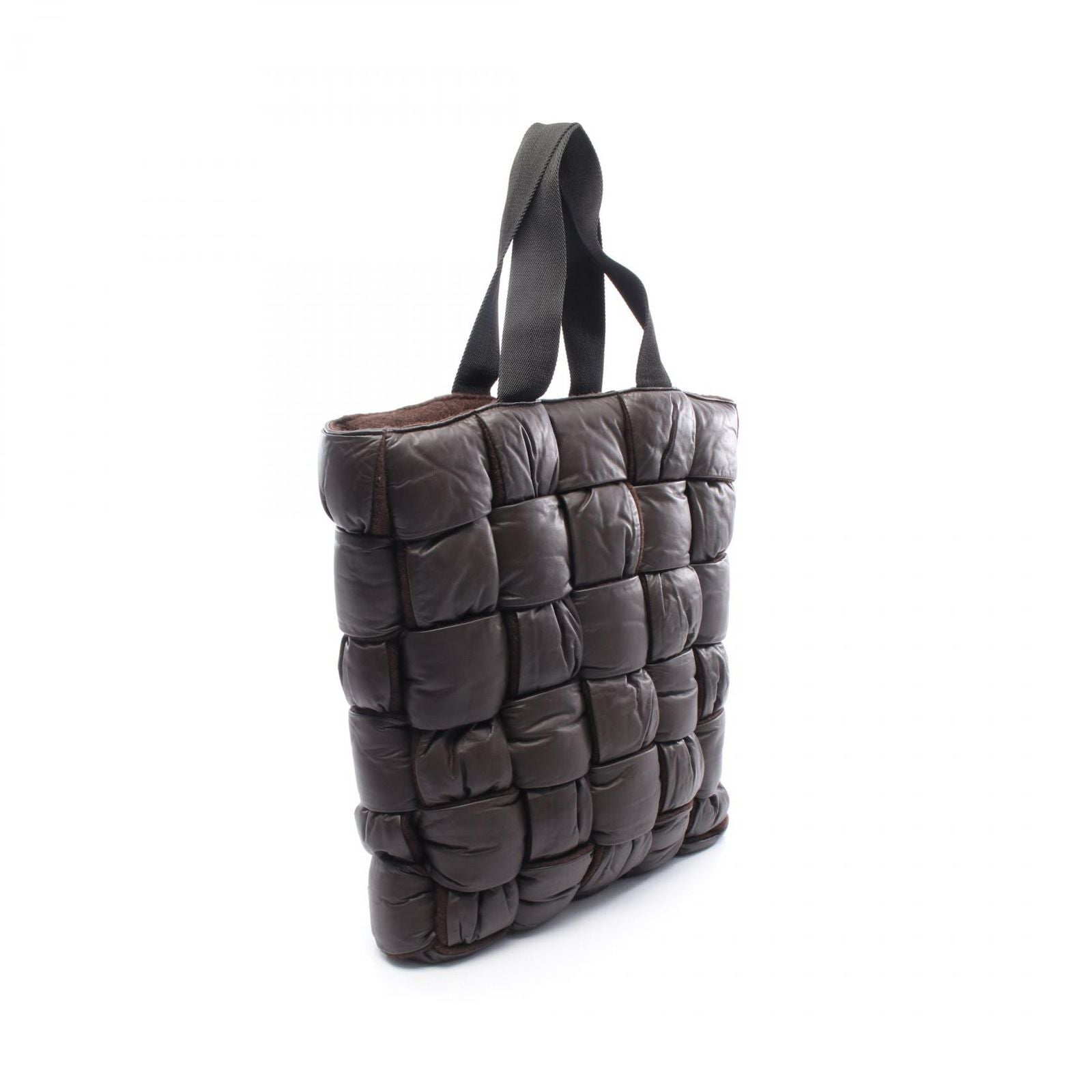 Bottega Veneta Tote Padded Quilted Dark Brown Leather Intrecciato — view 2