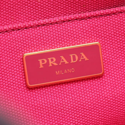 Prada Tote Canapa Fuchsia Pink Canvas 2-Way — view 4