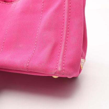 Prada Tote Canapa Fuchsia Pink Canvas 2-Way — view 8
