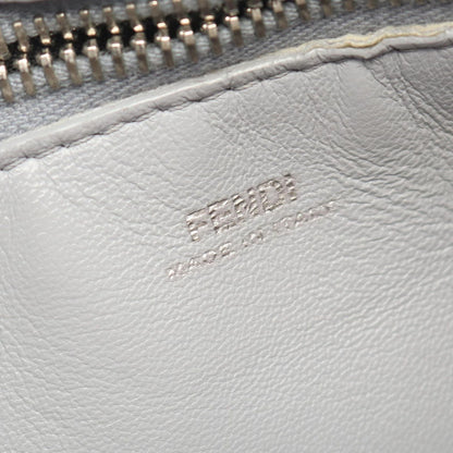 Fendi Shoulder Bag Dot Com Click Light Gray Leather Dot Com Chain — view 4