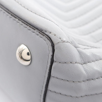 Fendi Shoulder Bag Dot Com Click Light Gray Leather Dot Com Chain — view 5