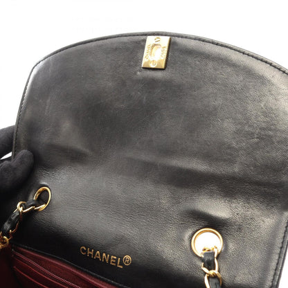 Chanel Shoulder Bag Quilted Diana Flap Black Lambskin Chain — view 7