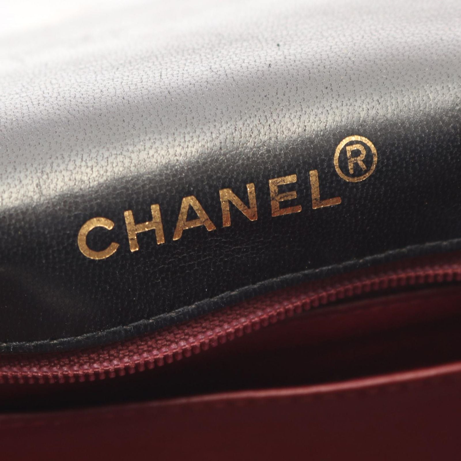 Chanel Shoulder Bag Quilted Diana Flap Black Lambskin Chain — view 4