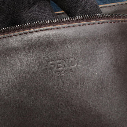 Fendi Tote Pecan Yellow Brown Canvas Leather 2-Way — view 4