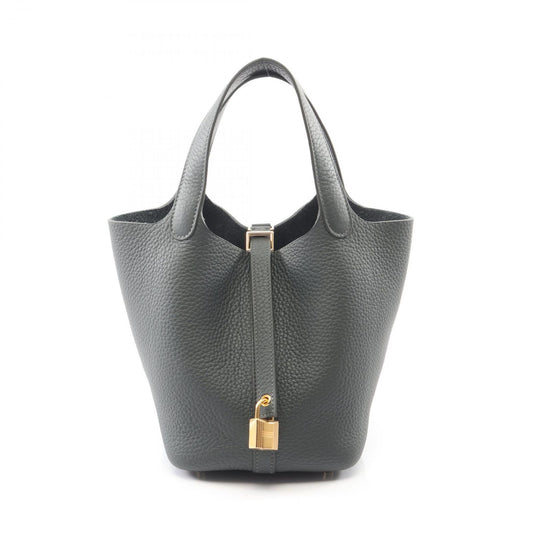 Hermes Handbag Picotin Lock PM Vert Angre Leather